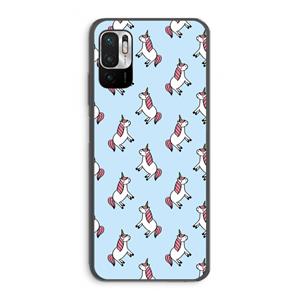 CaseCompany Eenhoorns overal: Xiaomi Redmi Note 10 5G Transparant Hoesje