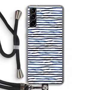 CaseCompany Verrassende lijnen: Samsung Galaxy S21 Plus Transparant Hoesje met koord