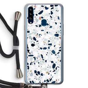 CaseCompany Terrazzo N°1: Samsung Galaxy A20s Transparant Hoesje met koord