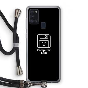 CaseCompany Hello: Samsung Galaxy A21s Transparant Hoesje met koord