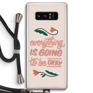 CaseCompany Optimistic flower girl: Samsung Galaxy Note 8 Transparant Hoesje met koord