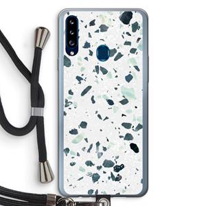 CaseCompany Terrazzo N°2: Samsung Galaxy A20s Transparant Hoesje met koord