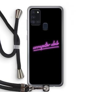 CaseCompany Vice Black: Samsung Galaxy A21s Transparant Hoesje met koord