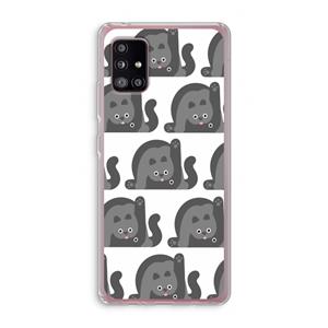 CaseCompany Cats: Samsung Galaxy A51 5G Transparant Hoesje