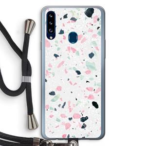 CaseCompany Terrazzo N°3: Samsung Galaxy A20s Transparant Hoesje met koord