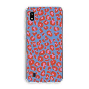 CaseCompany Leopard blue: Samsung Galaxy A10 Transparant Hoesje