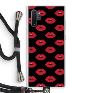 CaseCompany Lips: Samsung Galaxy Note 10 Plus Transparant Hoesje met koord