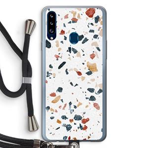 CaseCompany Terrazzo N°4: Samsung Galaxy A20s Transparant Hoesje met koord