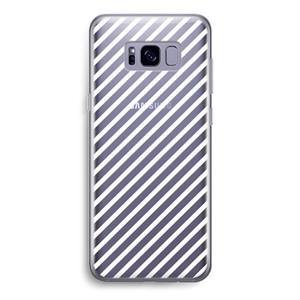 CaseCompany Strepen zwart-wit: Samsung Galaxy S8 Transparant Hoesje
