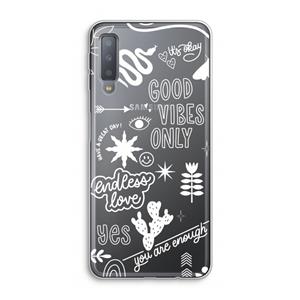 CaseCompany Good vibes: Samsung Galaxy A7 (2018) Transparant Hoesje