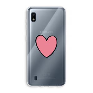 CaseCompany Hartje: Samsung Galaxy A10 Transparant Hoesje