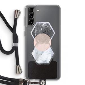 CaseCompany Creatieve toets: Samsung Galaxy S21 Plus Transparant Hoesje met koord