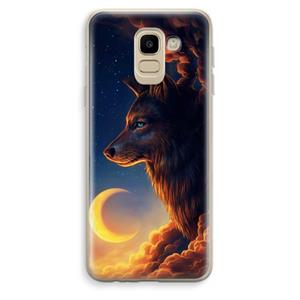 CaseCompany Night Guardian: Samsung Galaxy J6 (2018) Transparant Hoesje