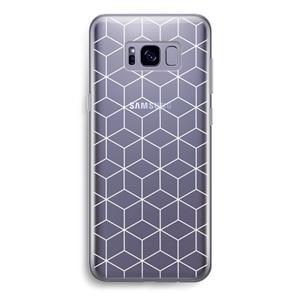 CaseCompany Zwart-witte kubussen: Samsung Galaxy S8 Transparant Hoesje
