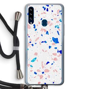 CaseCompany Terrazzo N°6: Samsung Galaxy A20s Transparant Hoesje met koord