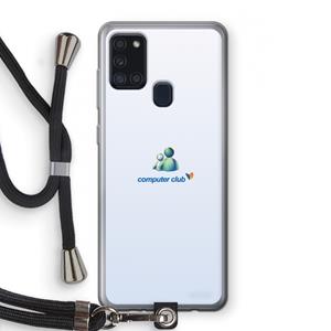 CaseCompany MSN: Samsung Galaxy A21s Transparant Hoesje met koord