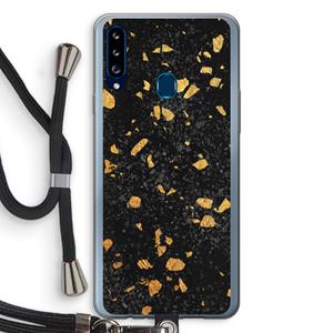 CaseCompany Terrazzo N°7: Samsung Galaxy A20s Transparant Hoesje met koord