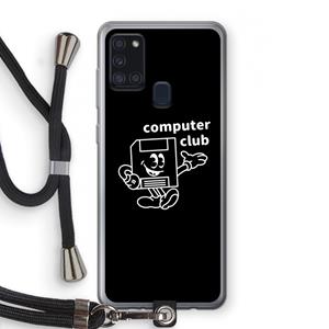 CaseCompany Floppyhead: Samsung Galaxy A21s Transparant Hoesje met koord
