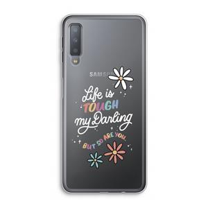 CaseCompany Tough Life: Samsung Galaxy A7 (2018) Transparant Hoesje