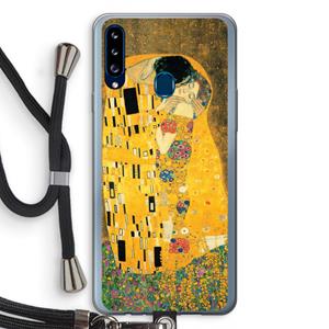 CaseCompany Der Kuss: Samsung Galaxy A20s Transparant Hoesje met koord