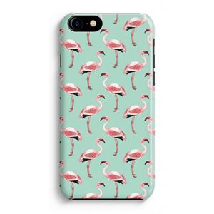 CaseCompany Flamingoprint groen: Volledig Geprint iPhone 7 Plus Hoesje