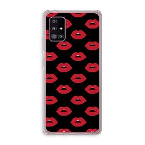 CaseCompany Lips: Samsung Galaxy A51 5G Transparant Hoesje