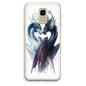 CaseCompany Yin Yang Dragons: Samsung Galaxy J6 (2018) Transparant Hoesje