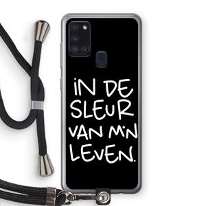 CaseCompany De Sleur: Samsung Galaxy A21s Transparant Hoesje met koord