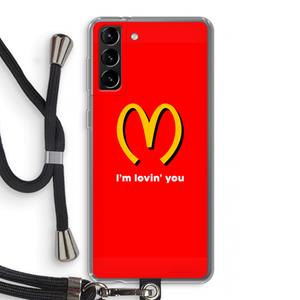 CaseCompany I'm lovin' you: Samsung Galaxy S21 Plus Transparant Hoesje met koord