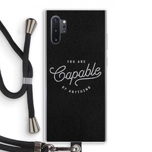 CaseCompany Capable: Samsung Galaxy Note 10 Plus Transparant Hoesje met koord