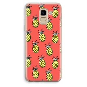 CaseCompany Ananas: Samsung Galaxy J6 (2018) Transparant Hoesje