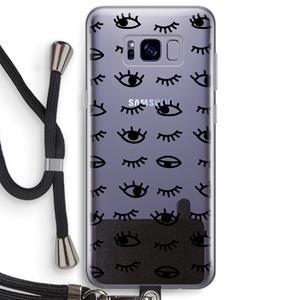 CaseCompany Eye pattern #2: Samsung Galaxy S8 Plus Transparant Hoesje met koord