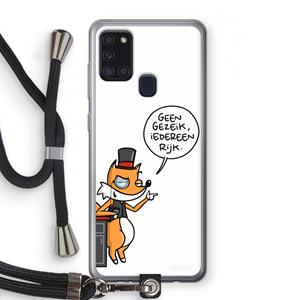 CaseCompany Geen Gezeik: Samsung Galaxy A21s Transparant Hoesje met koord