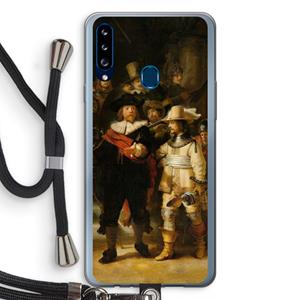 CaseCompany De Nachtwacht: Samsung Galaxy A20s Transparant Hoesje met koord