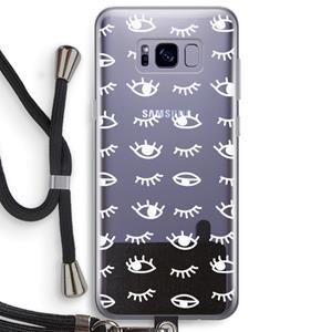 CaseCompany Eye pattern #3: Samsung Galaxy S8 Plus Transparant Hoesje met koord