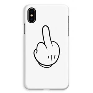 CaseCompany Middle finger white: iPhone XS Max Volledig Geprint Hoesje