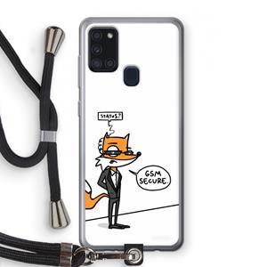CaseCompany GSM secure: Samsung Galaxy A21s Transparant Hoesje met koord