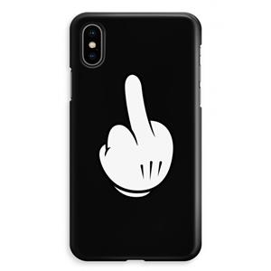 CaseCompany Middle finger black: iPhone XS Max Volledig Geprint Hoesje