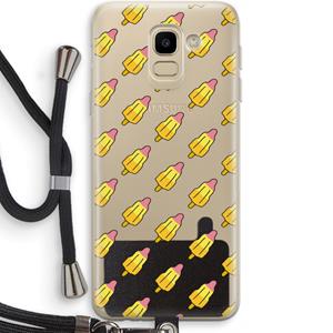 CaseCompany Waterijsjes: Samsung Galaxy J6 (2018) Transparant Hoesje met koord