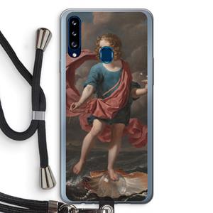 CaseCompany Soap Bubbles: Samsung Galaxy A20s Transparant Hoesje met koord
