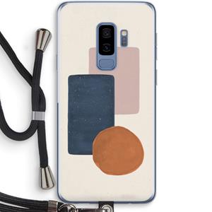 CaseCompany Geo #3: Samsung Galaxy S9 Plus Transparant Hoesje met koord