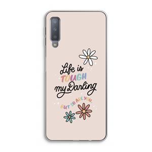 CaseCompany Tough Life: Samsung Galaxy A7 (2018) Transparant Hoesje