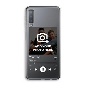 CaseCompany Music Player: Samsung Galaxy A7 (2018) Transparant Hoesje