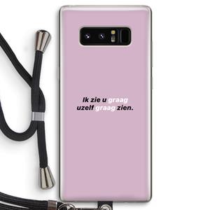 CaseCompany uzelf graag zien: Samsung Galaxy Note 8 Transparant Hoesje met koord