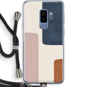 CaseCompany Geo #5: Samsung Galaxy S9 Plus Transparant Hoesje met koord