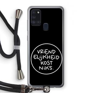 CaseCompany Vriendelijkheid: Samsung Galaxy A21s Transparant Hoesje met koord