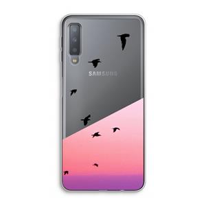 CaseCompany Fly away: Samsung Galaxy A7 (2018) Transparant Hoesje