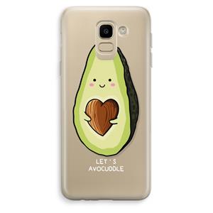 CaseCompany Avocuddle: Samsung Galaxy J6 (2018) Transparant Hoesje