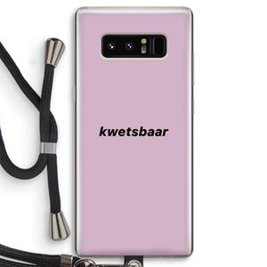 CaseCompany kwetsbaar: Samsung Galaxy Note 8 Transparant Hoesje met koord