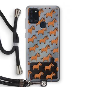 CaseCompany Pony: Samsung Galaxy A21s Transparant Hoesje met koord